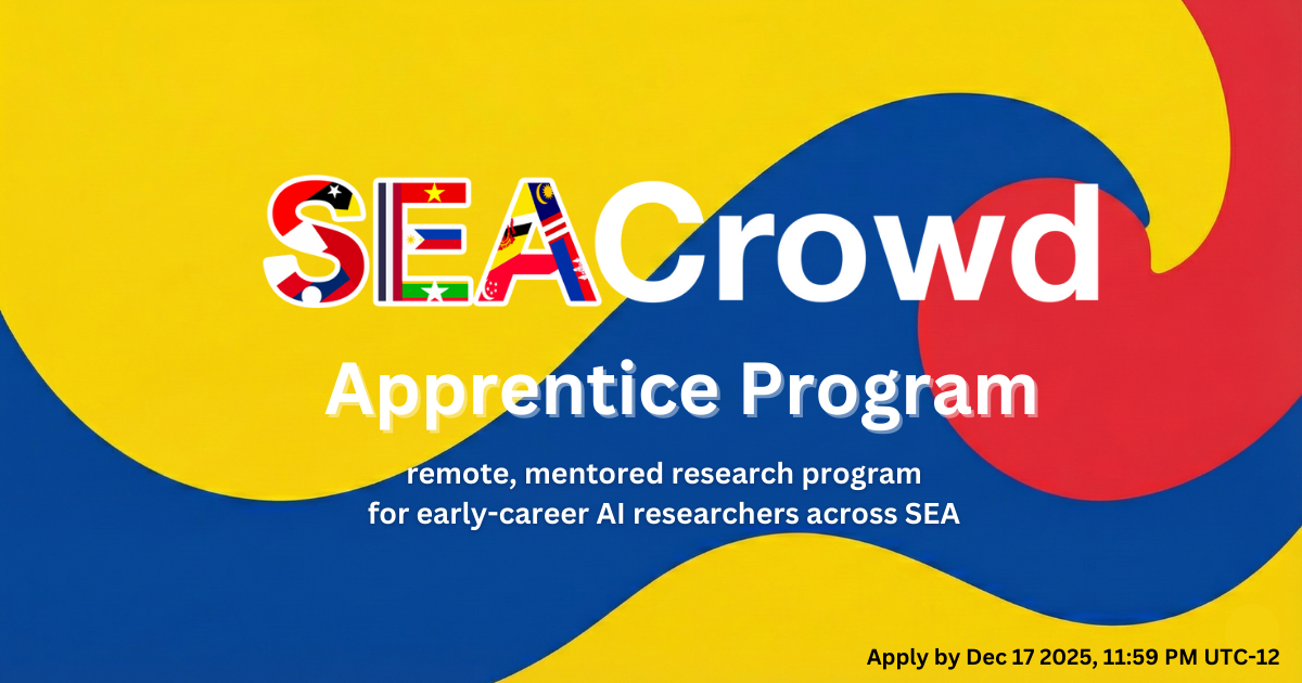 SEACrowd 2026 Apprentice Program